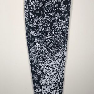 LuLaRoe one size black and white floral leggings
